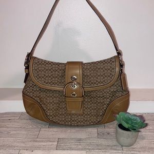 Vintage Coach Signature Soho Classic Brown Monogram Shoulderbag
